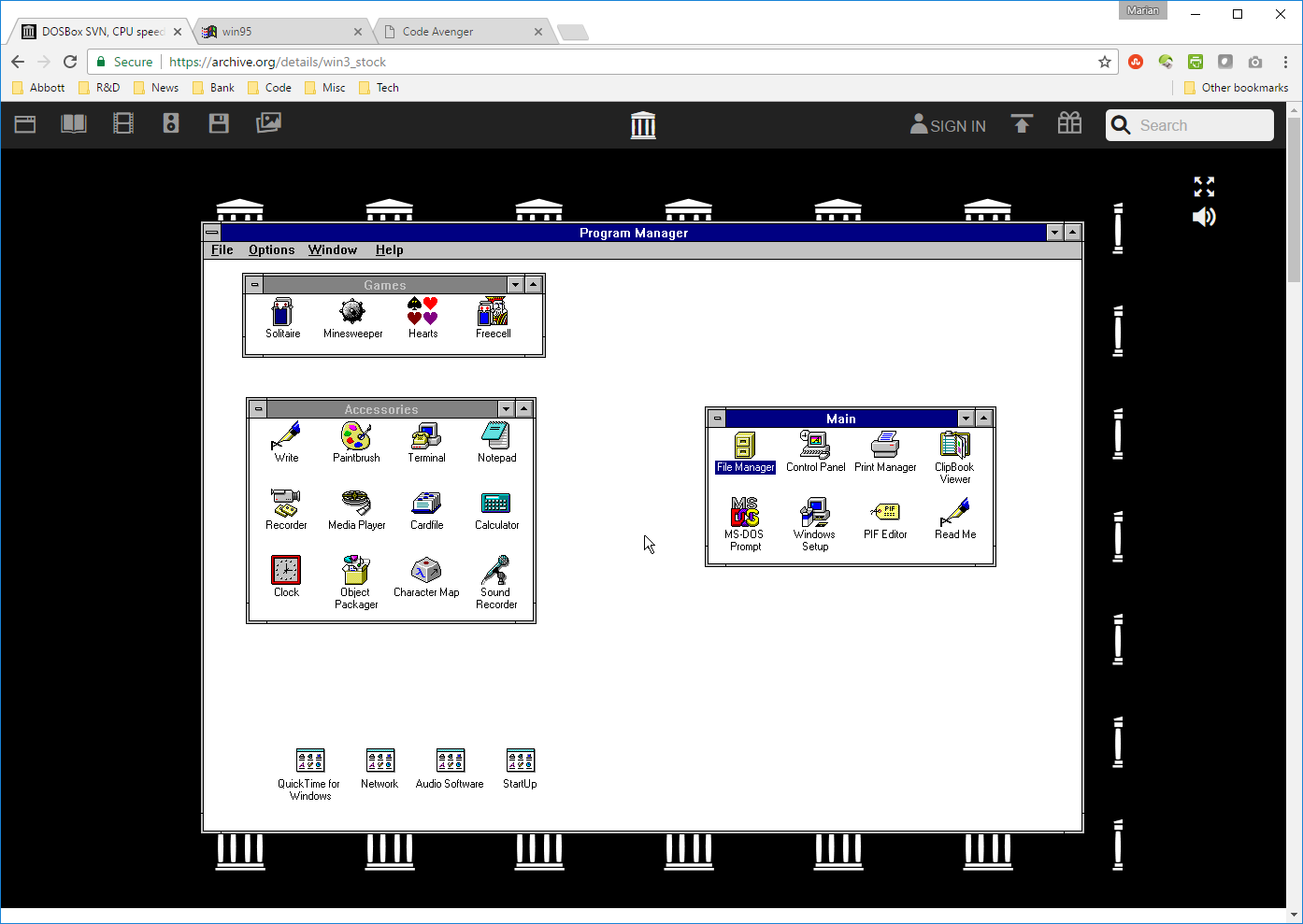 dosbox windows 3.1 html